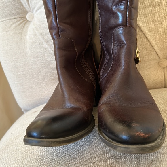 Brown knee high leather Vince Camuto boots - Picture 3 of 11